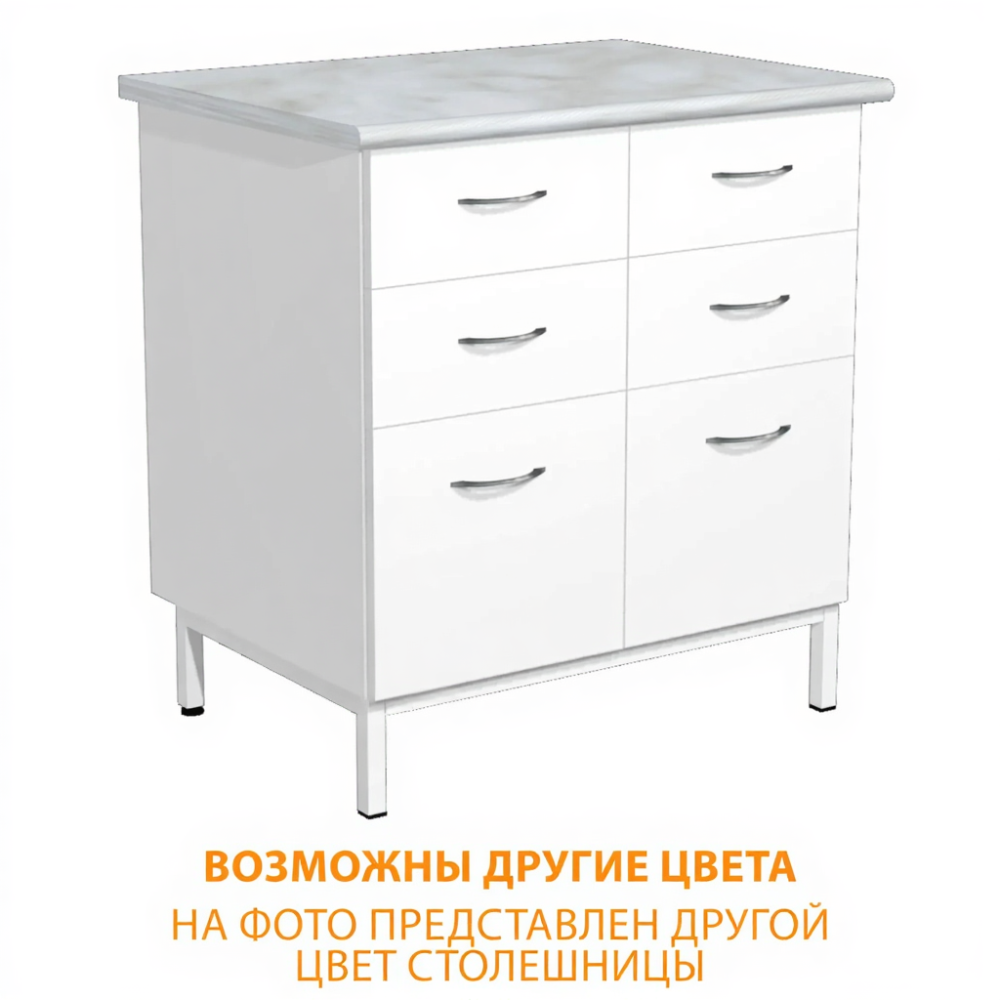 Стол-тумба СЛ-111/2.2 «Стандарт» (корпус металл серый, столешница постформинг серый, каркас серый)