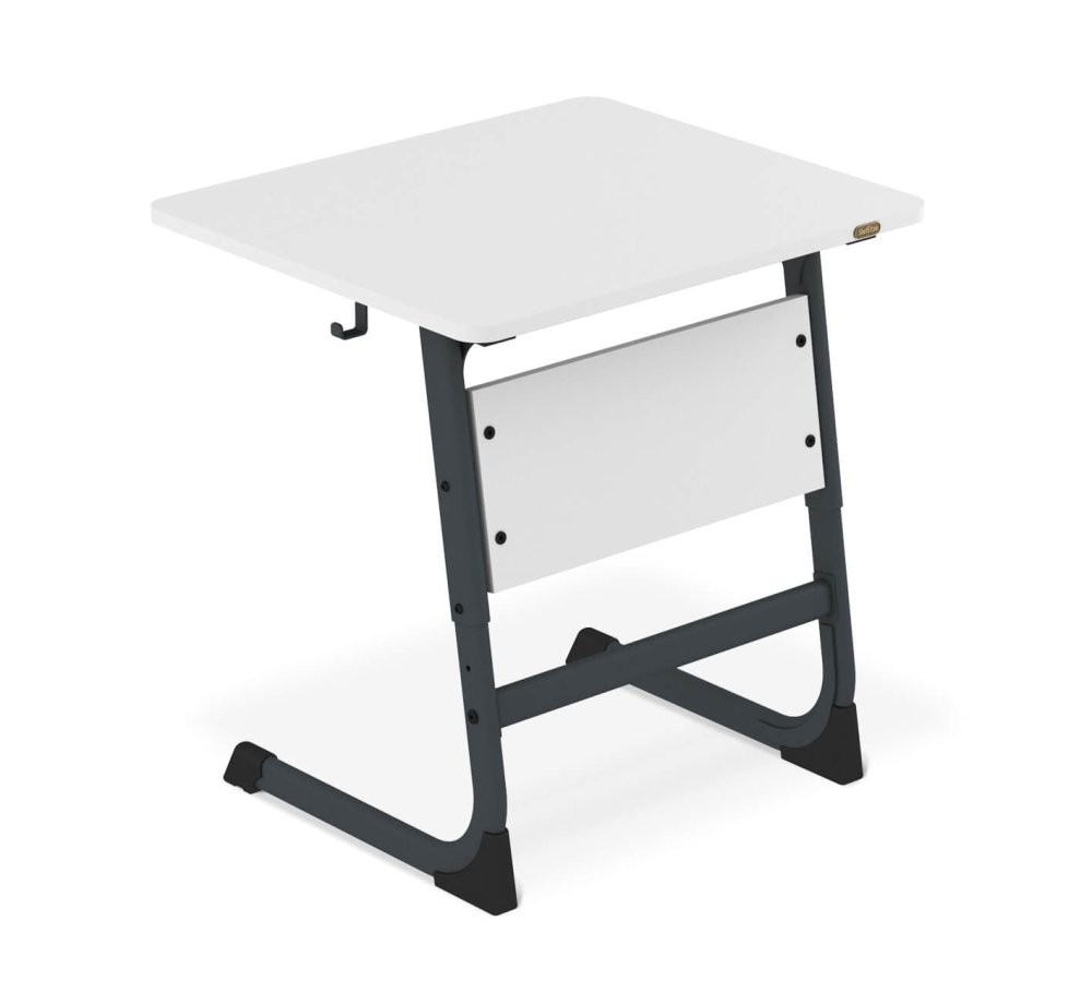 Cтол ученический белый снег/антрацит SHT-T-TN14/5-7