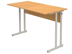 Стол для кабинета физики 6 г/р нерегулируемый СТФо1.6 (бук, м/к серый, плоскоовальная труба)