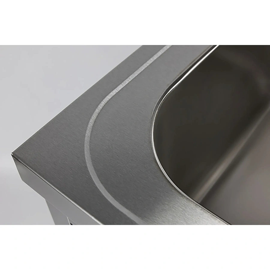 Ванна моечная двухсекционная цельнотянутая с бортом ВМЦ-2/12/6-Б