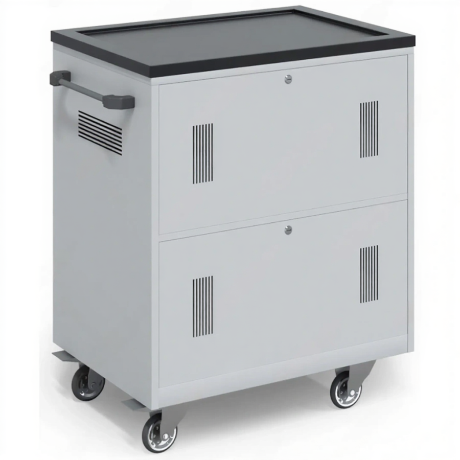 Тележка для хранения и зарядки 21 ноутбука (15,6 дюймов) с электросхемой