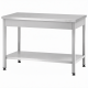 Стол производственный СПРп - 860х1200х600 «Profi Inox» (полка сплошная)