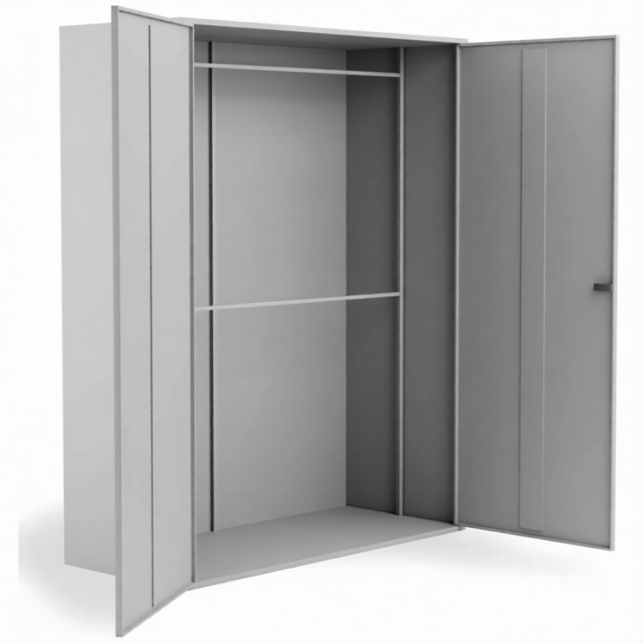 Шкаф для хранения бронежилетов с внутренней стойкой БРК-1 (1800x1400x600)