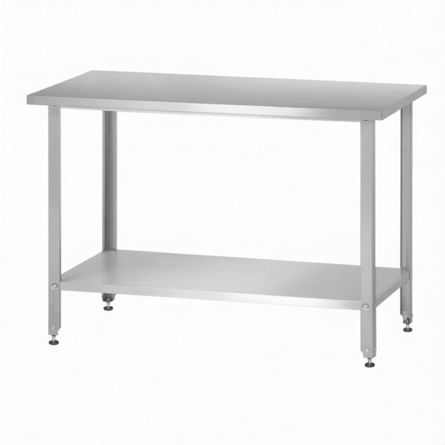 Стол производственный СПРн 860х600х700 «Norma Zn» (полка сплошная, ножка угловая)
