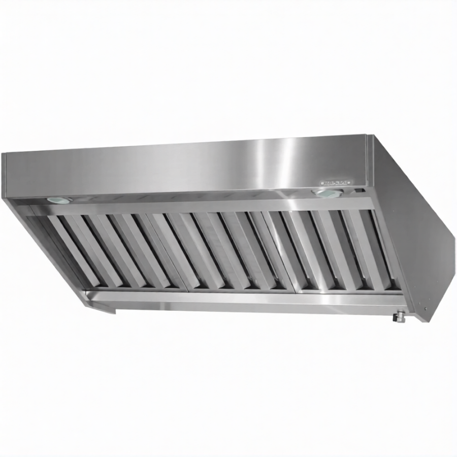 Зонт вытяжной полуоткрытый ЗВПб 400х1000х1600 «Base» островной (к-т светильников)