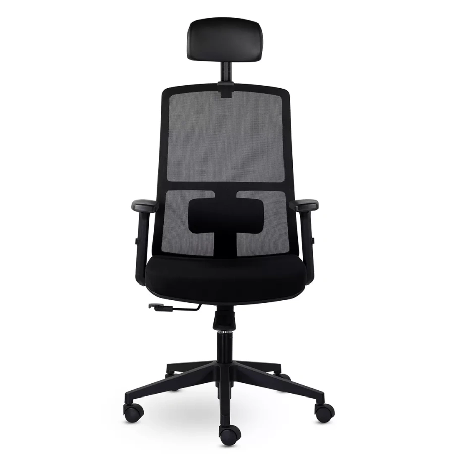 Кресло UTFC Оптима М-901 с подголовником черный пластик