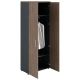 Шкаф NW 2080L гардеробный закрытый темный орех/антрацит