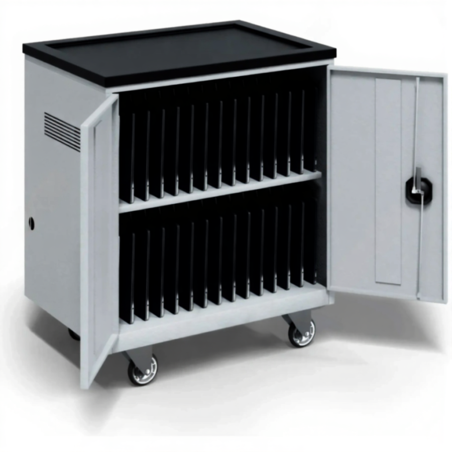 Тележка для хранения и зарядки 30 ноутбуков (15,6 дюймов) с электросхемой