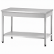 Стол производственный СПРп - 860х1200х600 «Profi Inox» (полка сплошная)