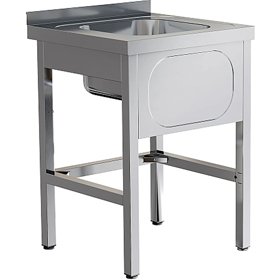 Ванна моечная односекционная цельнотянутая с бортом ВМЦ-1/7/6-Б