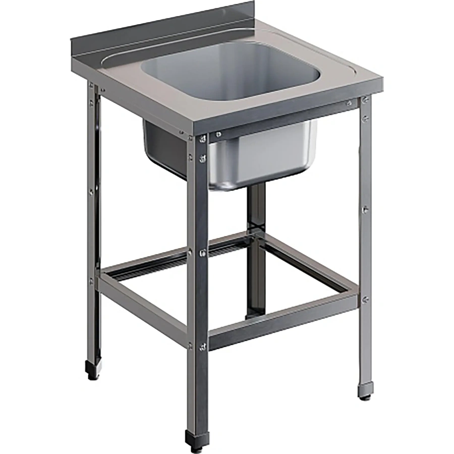 Ванна моечная односекционная цельнотянутая с бортом ВМЦ-1/6/6-БО-ЭЦ