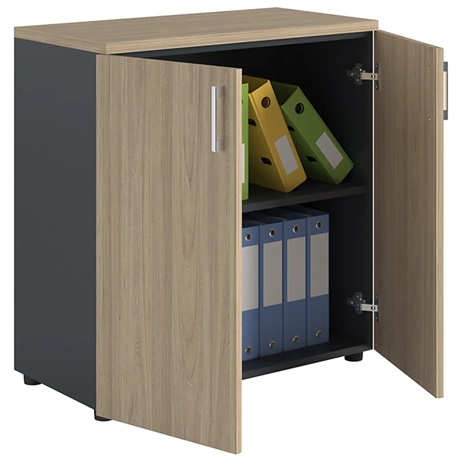 Шкаф NW 0880 закрытый вяз натуральный/антрацит