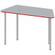 Стол школьный «Трапеция» СТ-ШП-47-3, серый с красной кромкой